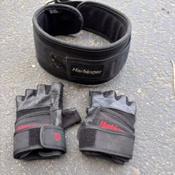 Weight lifting belt and Gloves