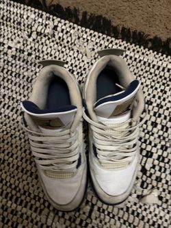 Air Jordan 4 White Navy Sneakers