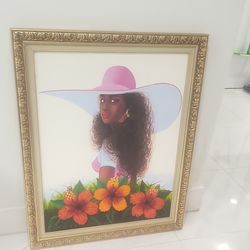 Ornate Gold Framed Floral Art Print