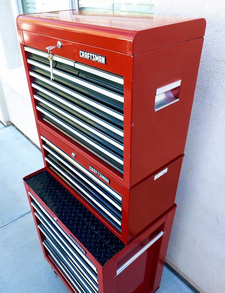 Sears Craftsman 16 Drawers 3 Tier Rollaway Tool Box for Sale in ...