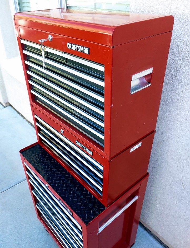 Sears Craftsman 16 Drawers 3 Tier Rollaway Tool Box for Sale in