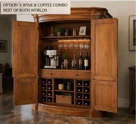 Romweber Jim Peed Armoire/Wine Bar Cabinet