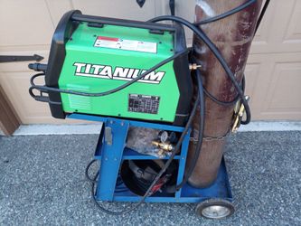 Titanium MIG 170 with Argon Tank, Cart, Welding Table, and Accessories