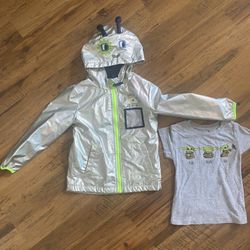 Size 5T Lined Rain Jacket and Shirt $5 FOR BOTH PIECES 