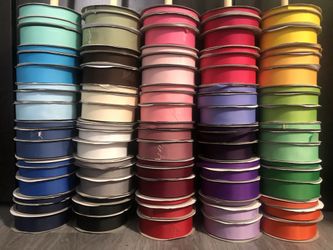 Grosgrain Ribbon Sold By Yard For Hair Bows, Crafts Supplies. All Colors Available