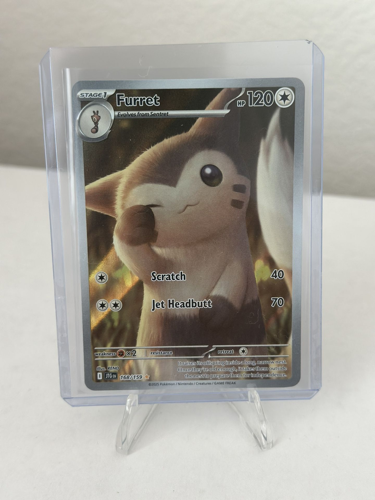 Pokemon TCG - Furret 168/159 Sv09: Journey Together Holo - $15