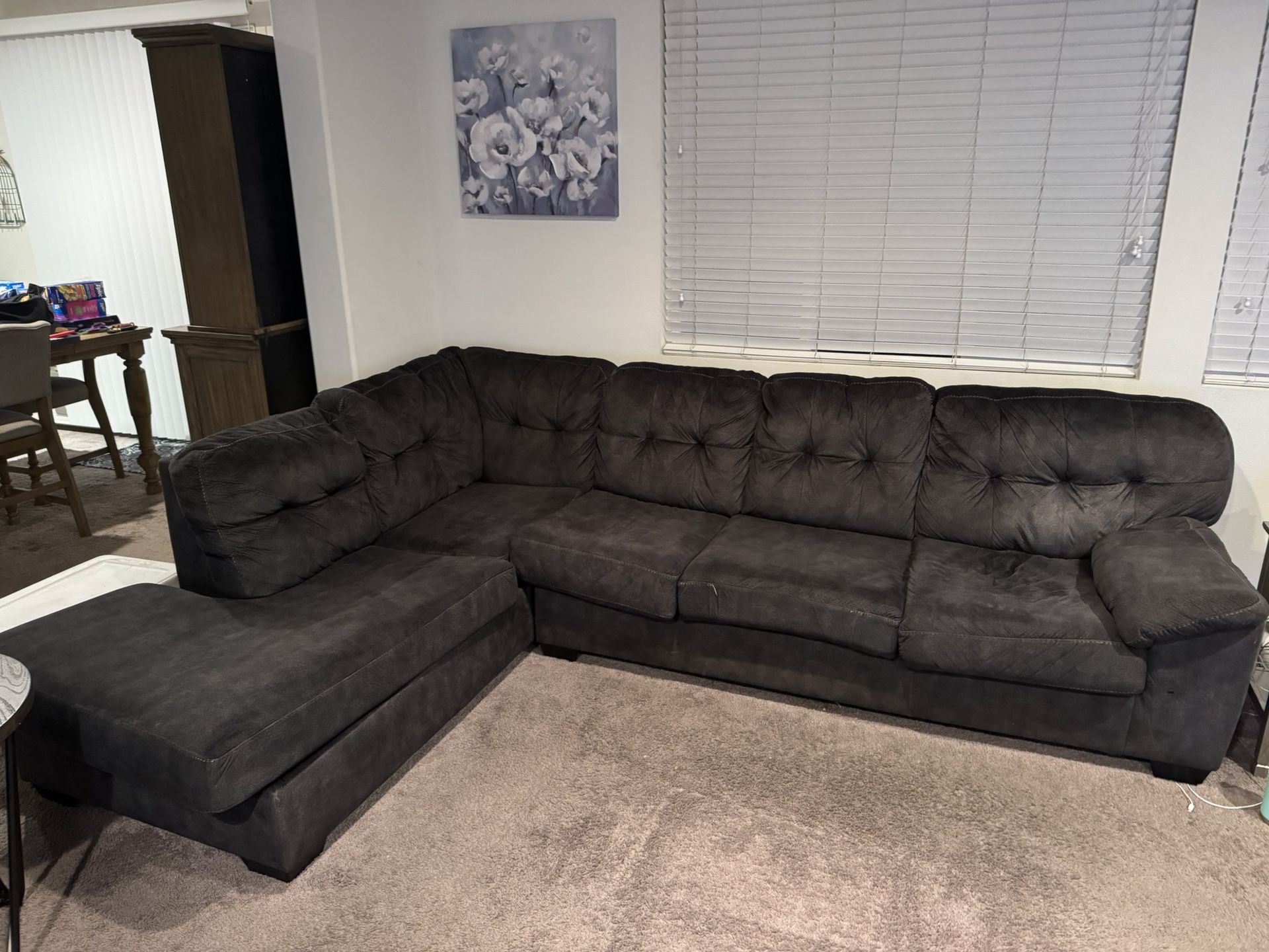Sectional Couch and 2 Reclining Rocking Chairs