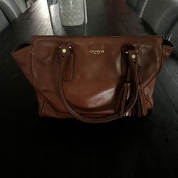 Genuine Leather Coach Handbag