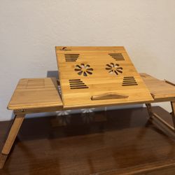 Adjustable Bamboo Laptop Table