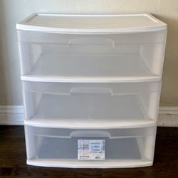 Sterilite Three Drawer Tower White