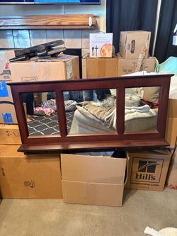 Entryway mirror with hooks