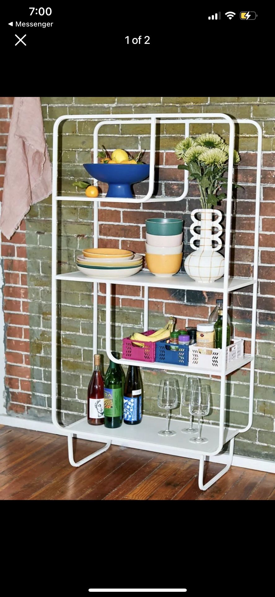 Urban Outfitters White Alana Bookshelf