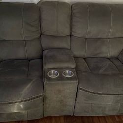 Loveseat Recliner, Reclining Sofa with Console, Double Reclining Couch