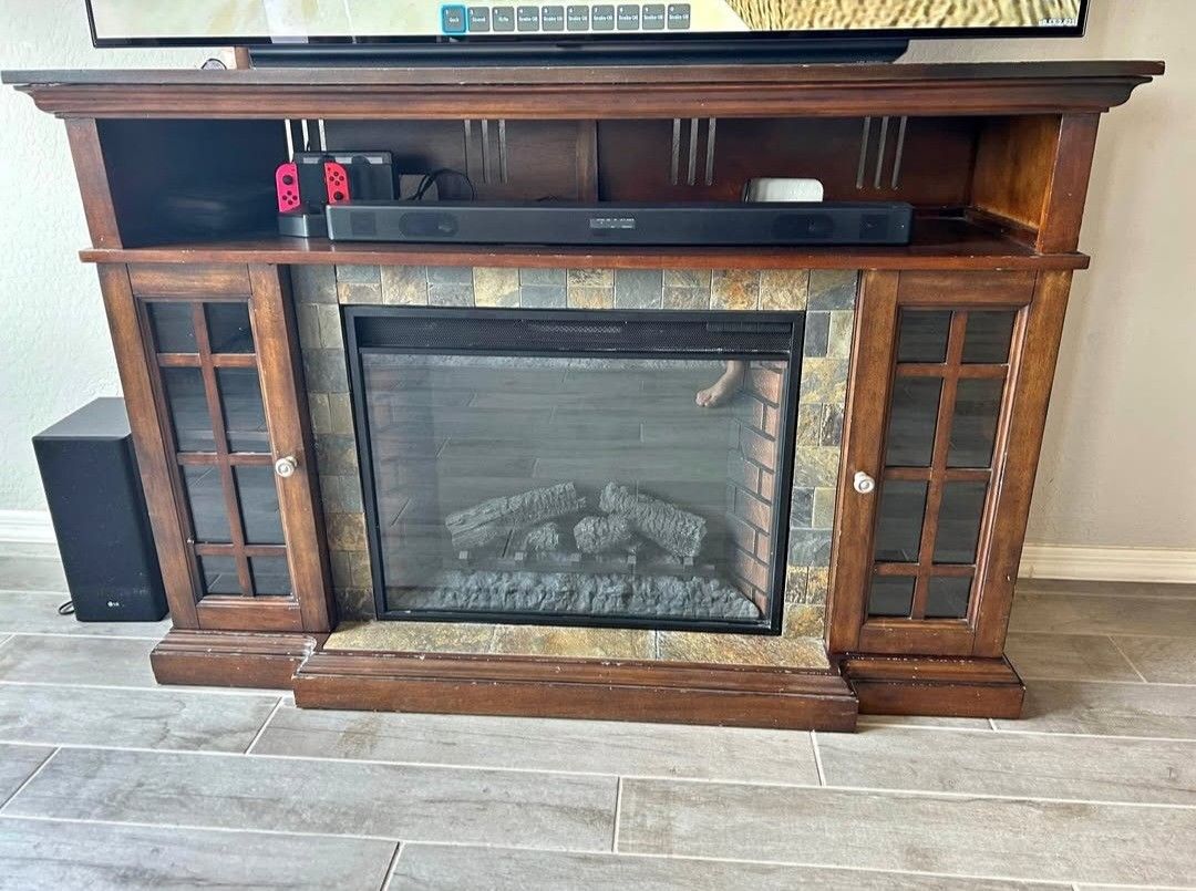 Fireplace TV Stand Console 