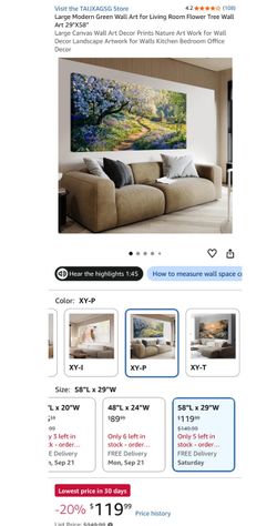 Large wall canvas, nature