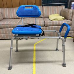 Gateway Premium Sliding Bath Transfer Bench with Swivel Seat-Padded