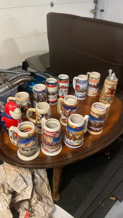 Budweiser Beer Stein's Holiday Editions.  