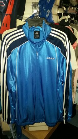 Adidas Blue and Navy Jacket Size Medium