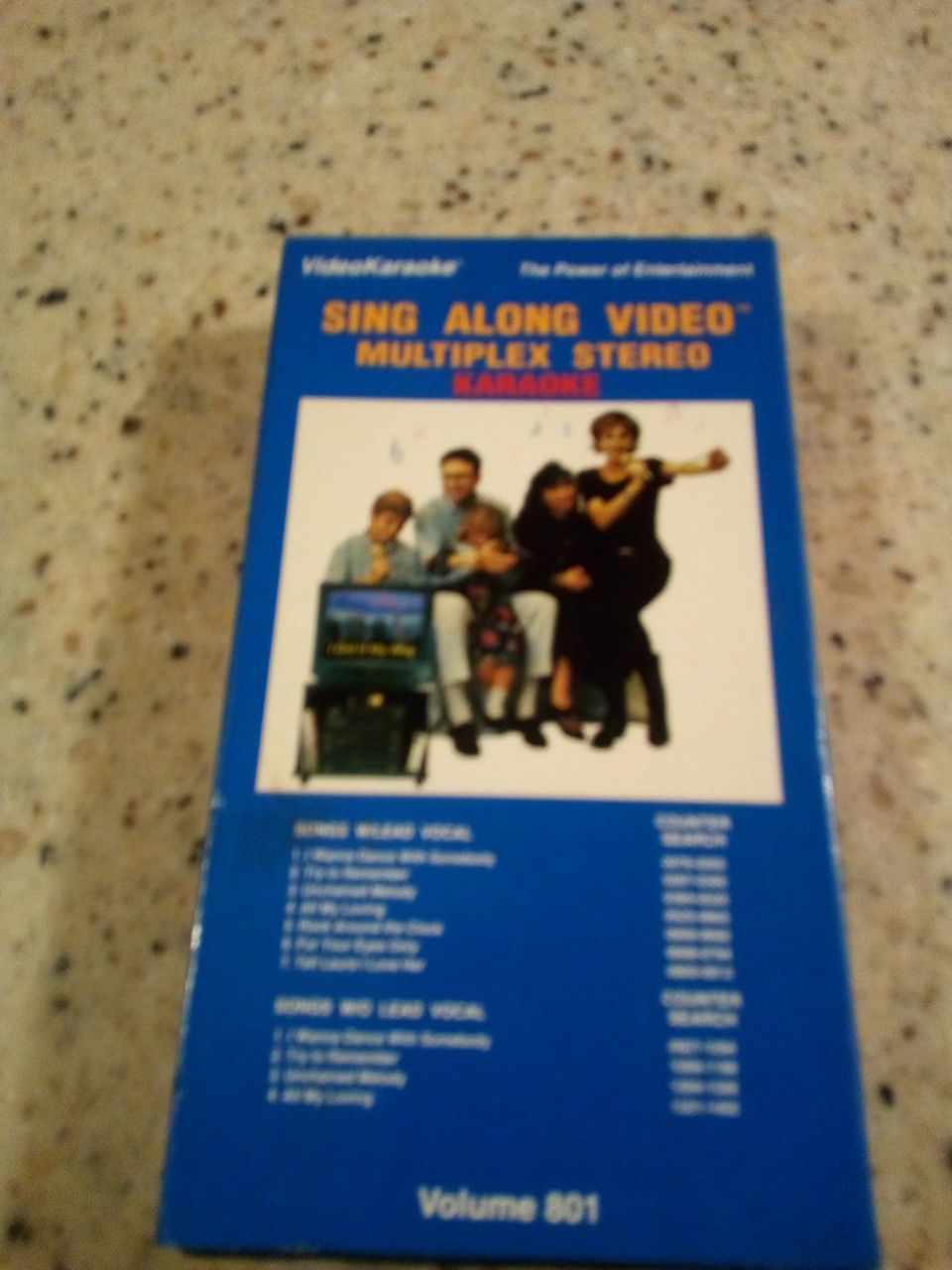 Vintage vhs video tape/ sing along video/ multiplex stereo/ karaoke/ volume 801/1991 copyright
