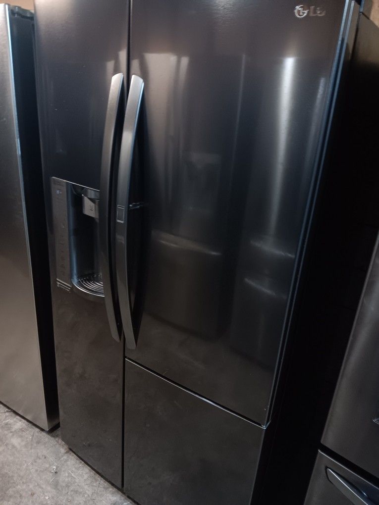 Lg Black Stainless Steel Refrigerator 2 Door