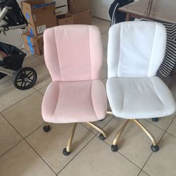 Office Salon Gaming Playing Chairs White And Pink