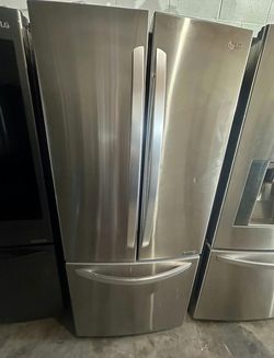 LG 3-Door French Door Refrigerator - Stainless, Bottom Freezer, LED