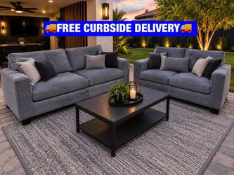 🚚FREE DELIVERY🚚 🩶💙✨Gray Corduroy Couch Set✨🩶💙