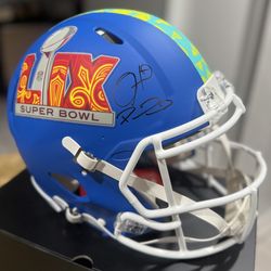 Autographed Patrick Mahomes And Jalen Hurts Authentic Helmet
