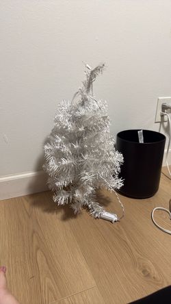 Mini white christmas tree