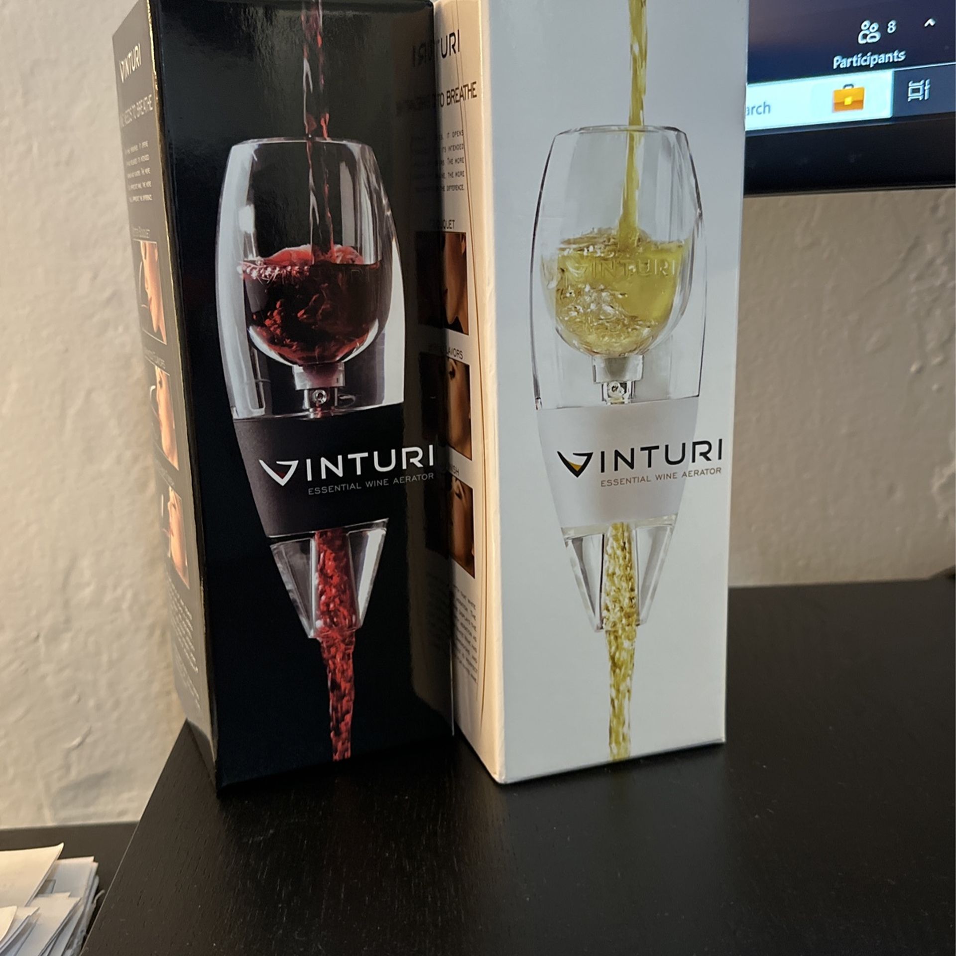 Vinturi 2 a pack wine aerators (red and white) BRAND NEW