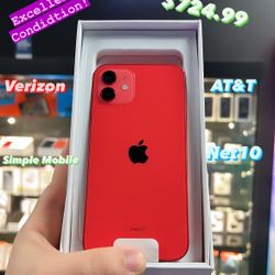iPhone 12 64gb Product Red (Factory Unlocked) **EXCELLENT CONDITION**