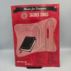 Sacred Songs No. 17 Remick Music 1958 Piano Organ Sheet Music Hymns Paperback
