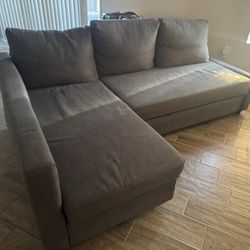 FOR SALE: Gray Sleeper Sectional Couch – PICKUP ONLY