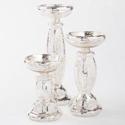 21 Unique Mercury Glass Pillar Candle Holders