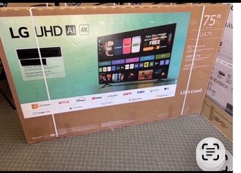 75 LG 4K smart HDTV $55 down on financing for delivery six month warranty