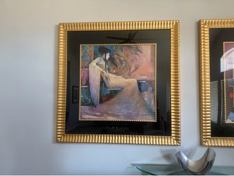 Over sized 55x55 art work with custom frames