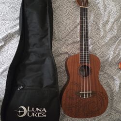 Luna Henna Dragon Mahogany Acoustic