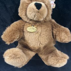1988 Gund Collector's Classic Brown TEDDY BEAR 14" Plush Vintage Stuffed Animal