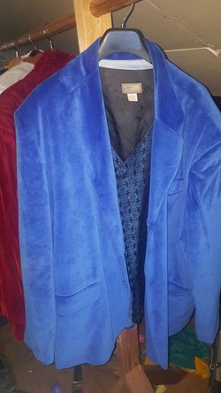 Blue Velvet jacket and vest