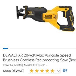 Dewalt Saw Saw 20v