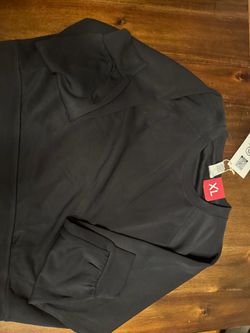 Black Scrub Top Size XL with Tags