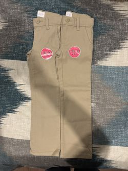 Girls uniform stretch skinny chino pants 2-pack