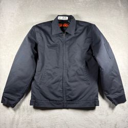 Red Kap Jacket Mechanic Quilted Pockets Men’s M Black Workwear Utility Pockets
