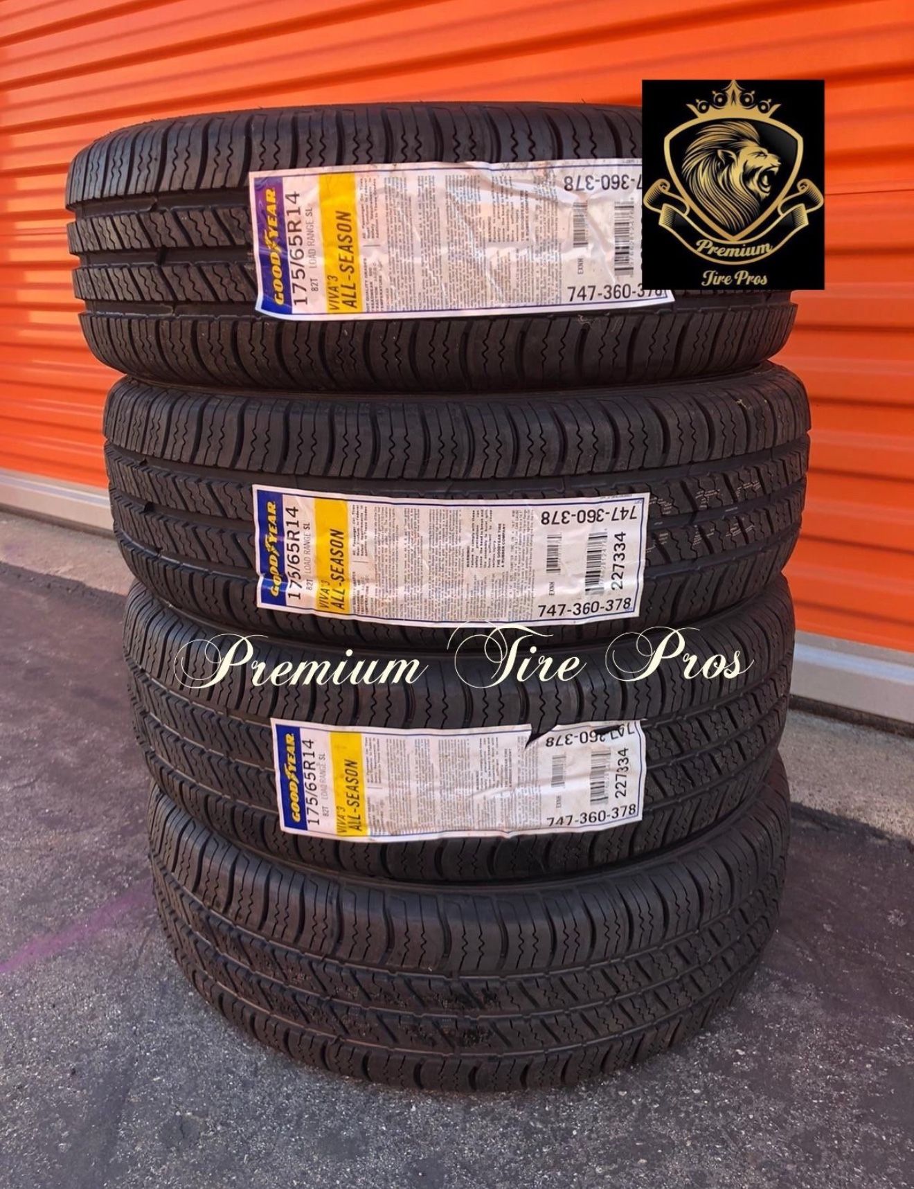 175/65/14 GOODYEAR 4 New Tires Installed And Balanced
