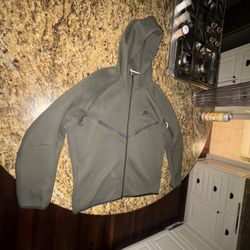 Nike NSW Tech Fleece Men’s XXL Full Zip Hoodie Olive Green