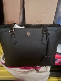 Tory burch black tote bag large