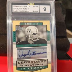2004 Upper Deck NFL Legends  Legendary Signatures Daryle Lamonica #LS-DL UCG 10 AUTO 9 OVERALL