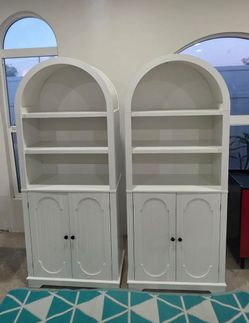 Tall Arched Cabinet, Kitchen Pantry, China Display or Bookcase New