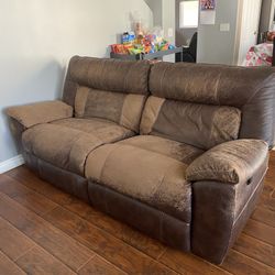 2 Recliner Couch Sectionals 