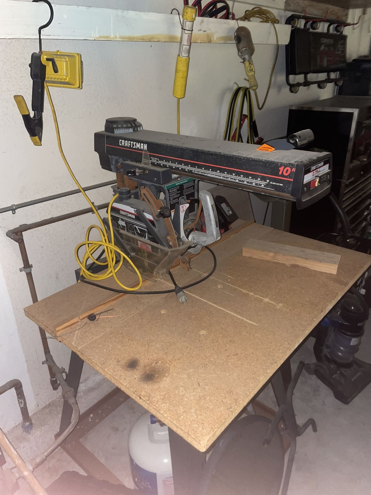 Craftsman 10" Radial Arm Saw – 2.5 HP Motor, Custom Mobile Base
